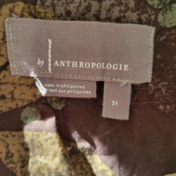 NWT Anthropologie Cotton Floral Camo Cropped Cargo Pants - Picture 4 of 6